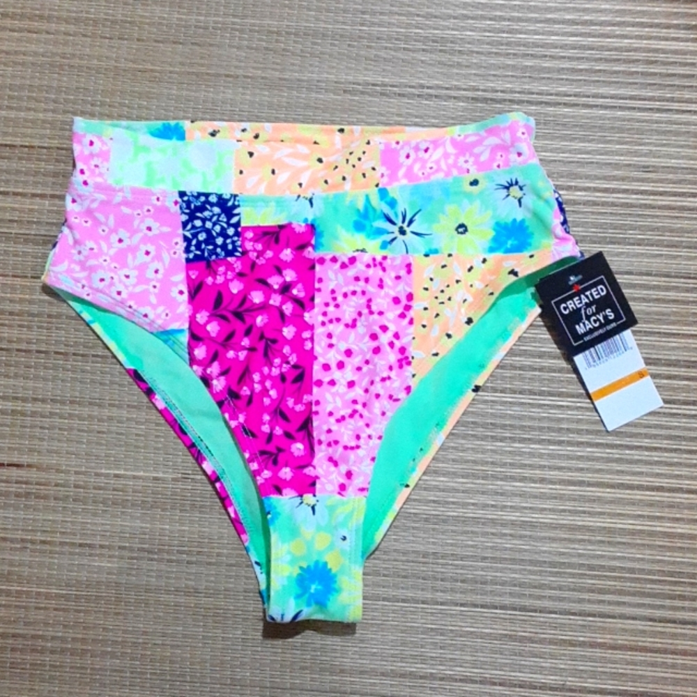 California Waves HighRise Mid Leg Swimwear New withTags Size Small